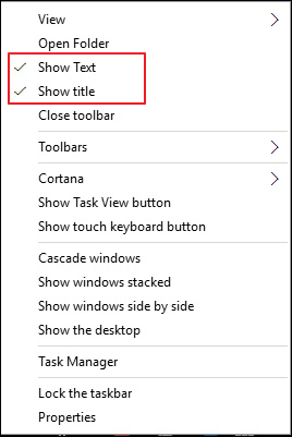 How to add Quick Launch bar in Windows 10 Picture 6
