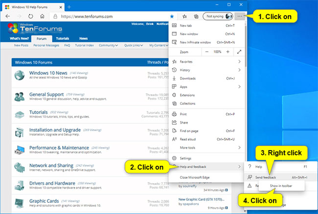 How to add / remove Feedback button in Microsoft Edge Chromium Picture 2