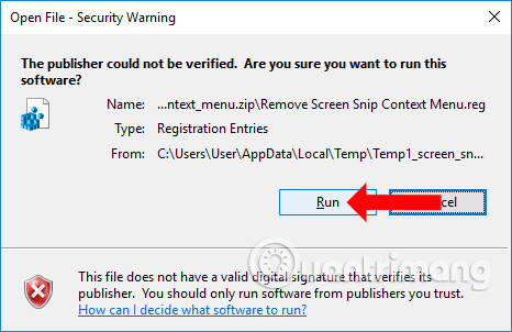 How to add Screen Snip to Windows 10 right-click menu Picture 8