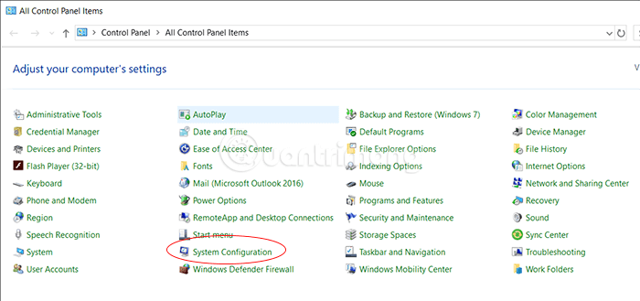How to add System Configuration (msconfig) to Control Panel Picture 7
