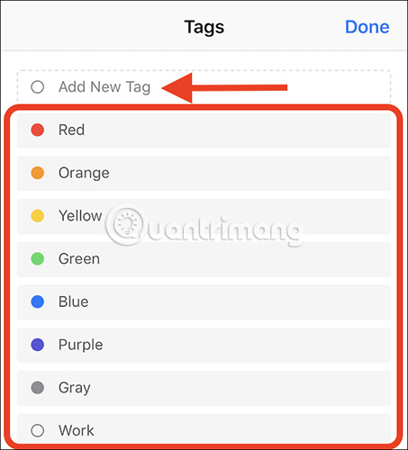 How to add tags for files on iPhone, iPad Picture 4