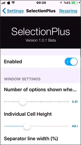 How to add text options menu on iPhone Picture 5