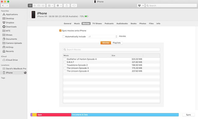 How to add videos to iOS devices in macOS Catalina Picture 5