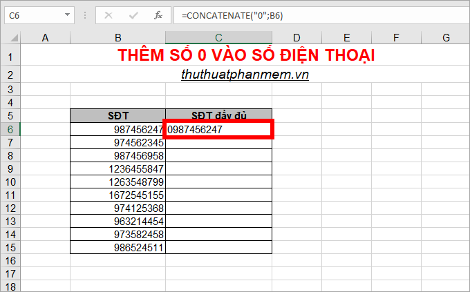 How to add zeros to phone numbers in Excel Picture 17