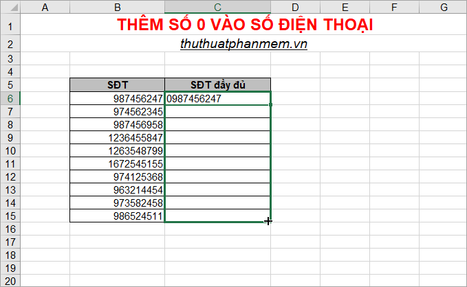 How to add zeros to phone numbers in Excel Picture 19