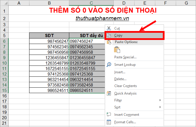 How to add zeros to phone numbers in Excel Picture 21