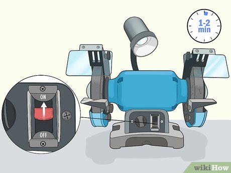 How to Adjust an Abrasive Stone on a Bench Grinder Picture 8