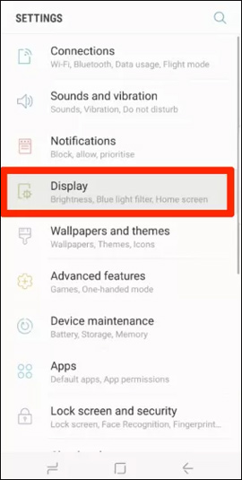 How to adjust the colors displayed on Galaxy S9 Picture 2