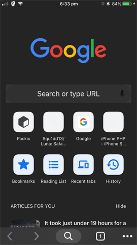 How to adjust the dark Safari interface on iPhone Picture 5