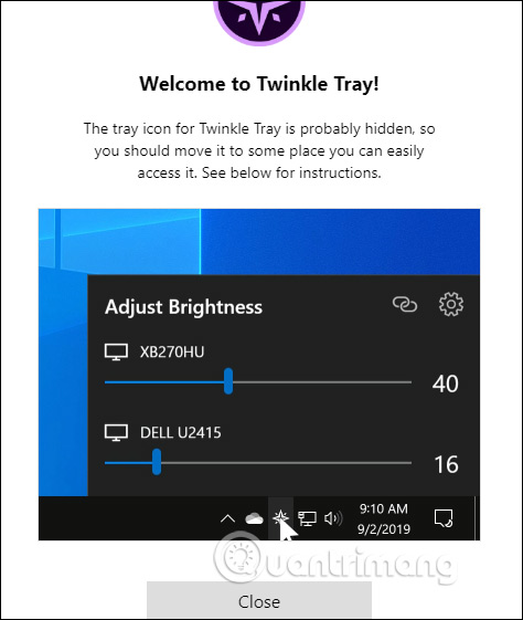 How to adjust the light of multiple screens with the Twinkle Tray Picture 2