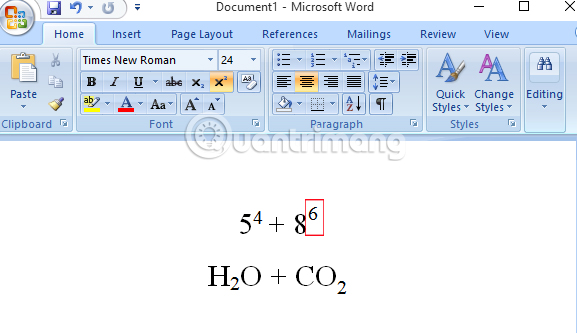 How to adjust the low height of the upper and lower index in Word Picture 6