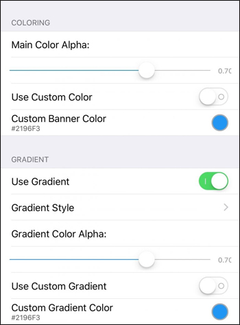 How to adjust the notification color and iPhone widget Picture 8