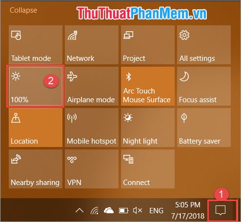 How to adjust the screen brightness on Windows 10 Laptop Picture 5