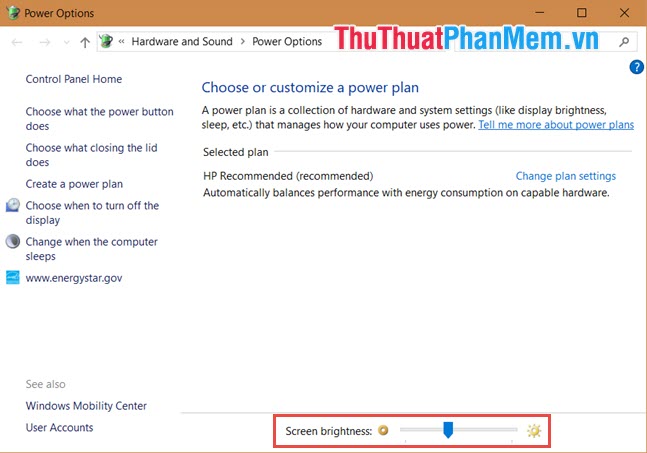 How to adjust the screen brightness on Windows 10 Laptop Picture 7