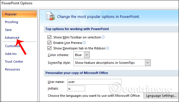 How to adjust the slide thumbnail in PowerPoint Picture 8
