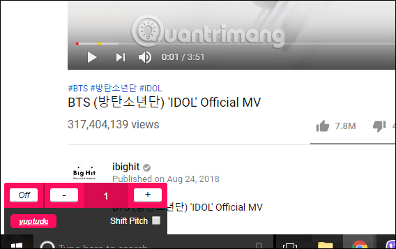 How to adjust the speed of playing videos with yuptude Picture 3