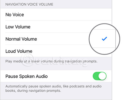How to adjust the volume of directions in Apple Maps on iPhone / iPad Picture 3