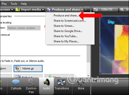 How to adjust video audio on Camtasia Studio Picture 17