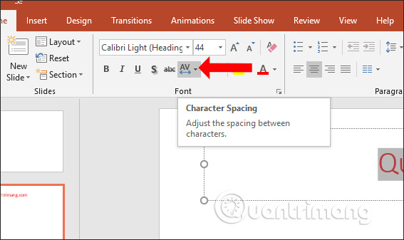 adjusting word spacing in word