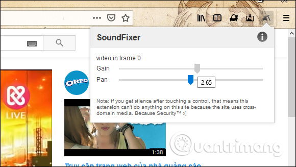How to adjust YouTube audio on Firefox Picture 3
