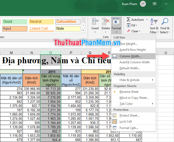 Openpyxl установить ширину столбца excel