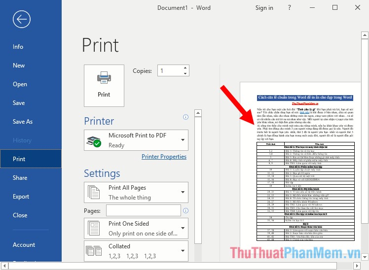 How to align correctly in Word to print beautifully in Word Picture 9