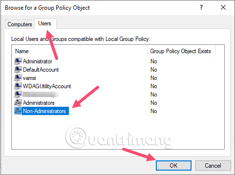 How to apply Group Policy only to non-administrators in Windows 10 Picture 5