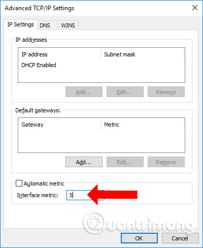 How to arrange network connection on Windows 10