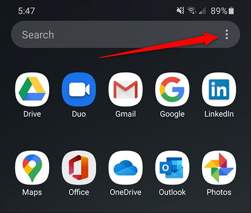 How to arrange the Galaxy S20 application in alphabetical order Picture 2