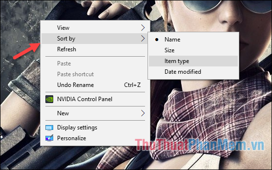 How to arrange the Icon icon on the Desktop Picture 5