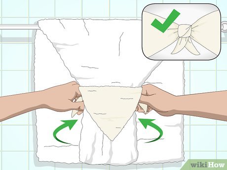 how to fold bathroom towels on rack