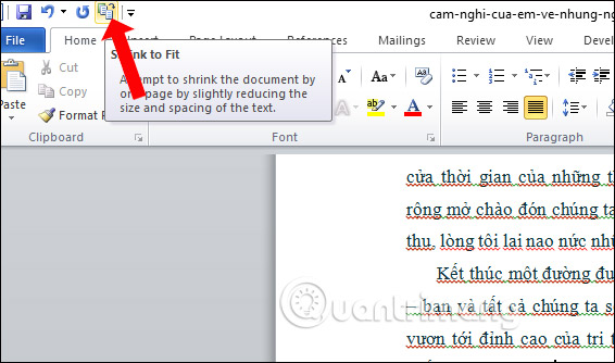 How to automatically collapse Word documents Picture 4