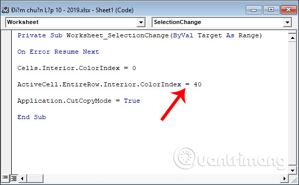 How to automatically color rows and columns in Excel Picture 10