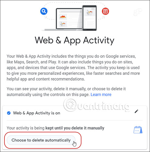 How to automatically delete Google location and web activity data Picture 3