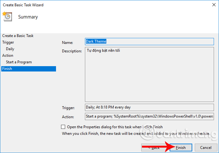 How to automatically switch dark backgrounds on Windows 10 Picture 12