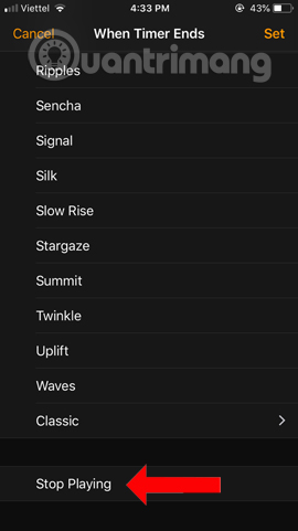 How to automatically turn off music, screen lock on iPhone Picture 3