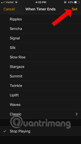How to automatically turn off music, screen lock on iPhone Picture 4