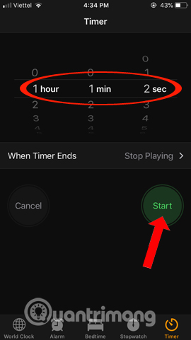 How to automatically turn off music, screen lock on iPhone Picture 5