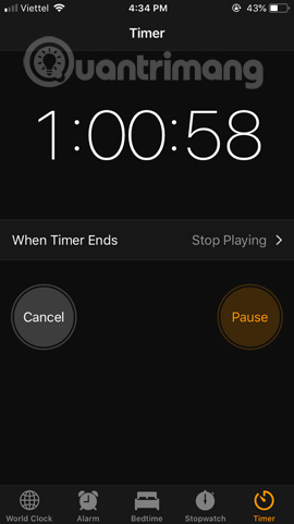 How to automatically turn off music, screen lock on iPhone Picture 6