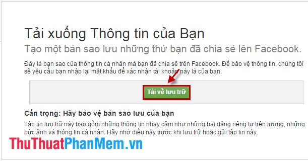 How to back up all Facebook account data to the computer Picture 5
