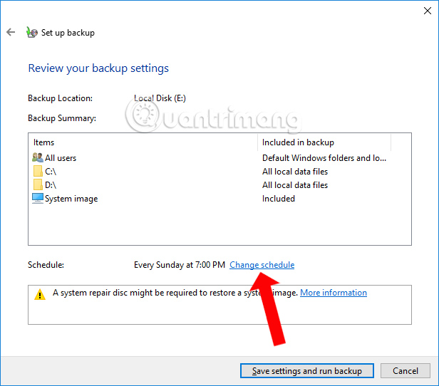 How to back up automatically on Windows 10 Picture 7