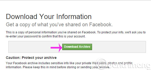 How to back up Facebook data to your computer Picture 6