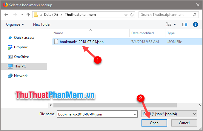 How to backup and restore bookmarks on Chrome, Coc Coc, Edge, Firefox Picture 9