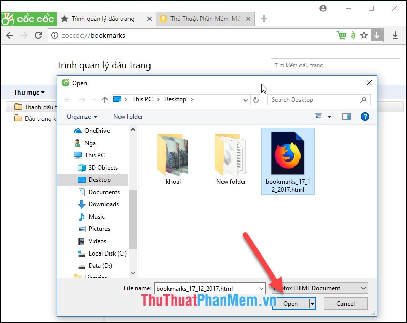 How to backup and restore bookmarks on Coc Coc Picture 8