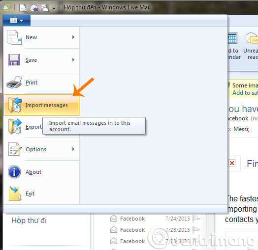 How to backup and restore data on Windows Live Mail? Picture 10