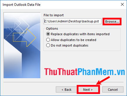 How to backup and restore email data in Outlook Picture 12