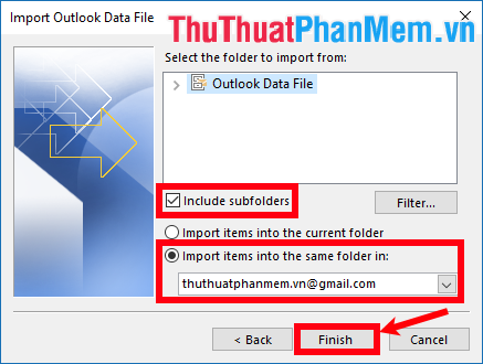 How to backup and restore email data in Outlook Picture 13