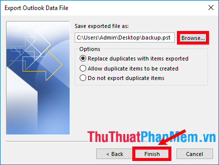 How to backup and restore email data in Outlook Picture 7