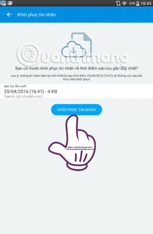 How to backup and restore Zalo messages on Android phones Picture 7