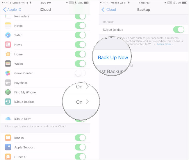 How to backup data on iPhone or iPad Picture 4